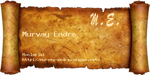 Murvay Endre névjegykártya